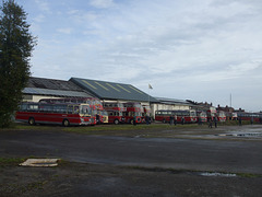 DSCF5350 Line up of Barton Transport vehicles at Chilwell - 25 Sep 2016
