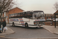 Dack (Rosemary Coaches) B387 UEX at King Street, Mildenhall - 29 Dec 1989