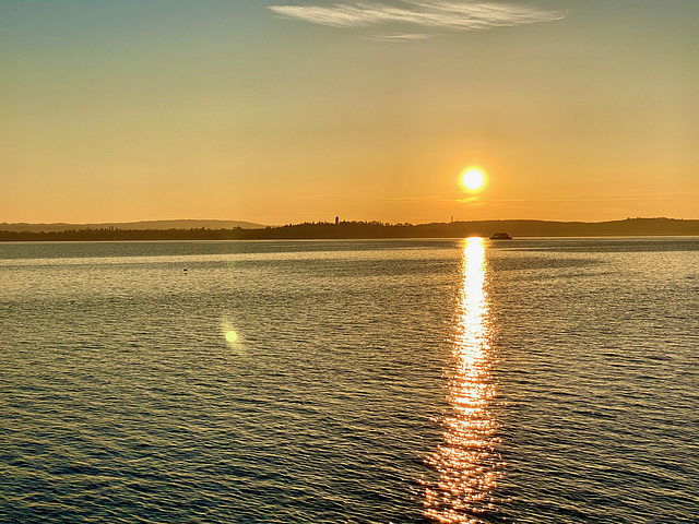 Sonnenuntergang über dem Bodensee