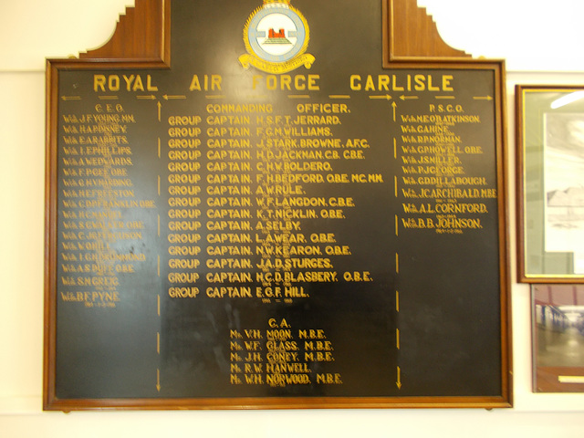 sam - RAF Carlisle, command board
