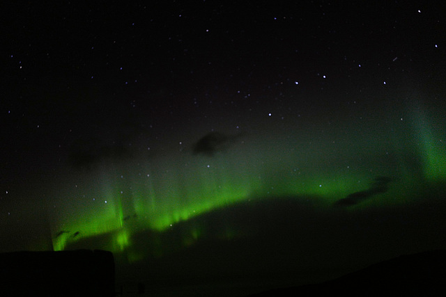 Faroe Islands, Aurora borealis, Northern lights, windy night