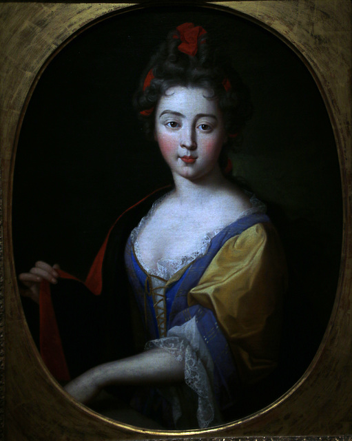 Portrait de Charlotte de Lorraine . Huile sur toile de Nicolas Fouché .