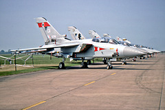Panavia Tornado line up at RAF Coningsby 16th June 1990 A Tribute to The Tornado Aircraft to be retired in March 2019