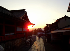 Sunset at the shrine