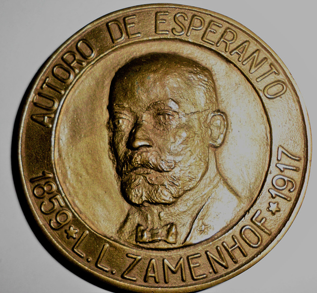 Jubilea medalo. 100 jaroj de Esperanto.