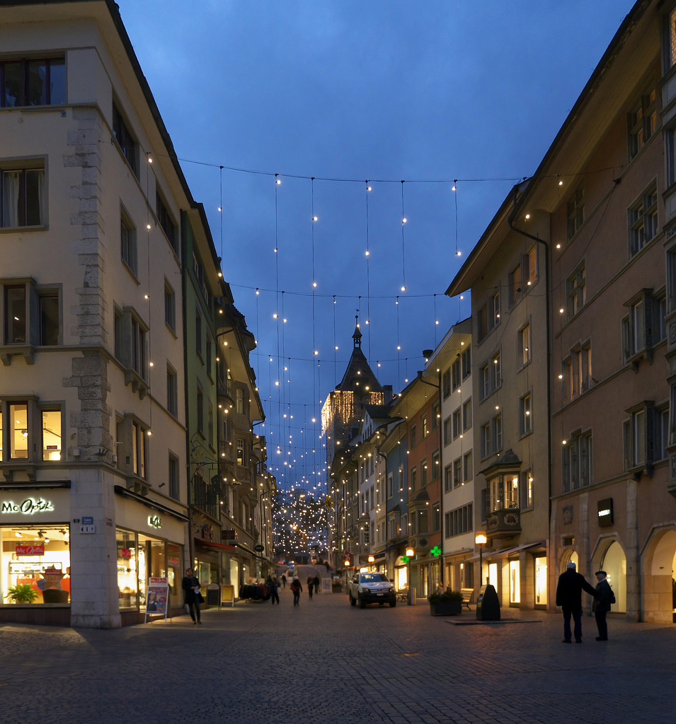 Weihnachtsstimmung an der Oberstadt von Schaffhausen