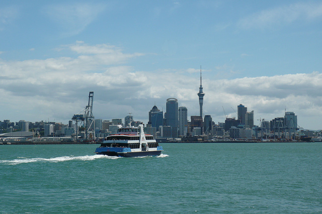 Ferry On Auckland Harbour