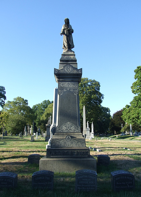 George Fox Grave in Greenwood Cemetery, September 2010
