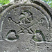 penshurst church, kent (18)c18 gravestone with arrows and hearts, susannah b?, wife of daniel ?