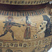 Detail of a Corinthian Column Krater with Herakles and Hesione Attacking a Monster in the Boston Museum of Fine Arts, July 2011