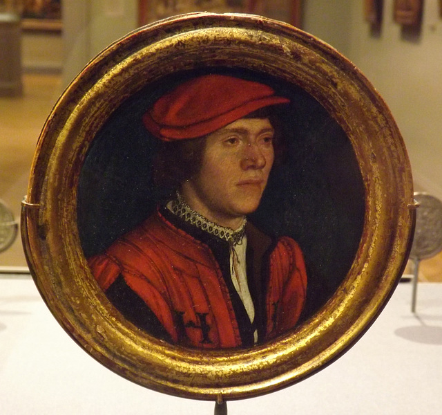 Portrait of a Man in a Red Cap by Holbein in the Metropolitan Museum of Art, February 2014