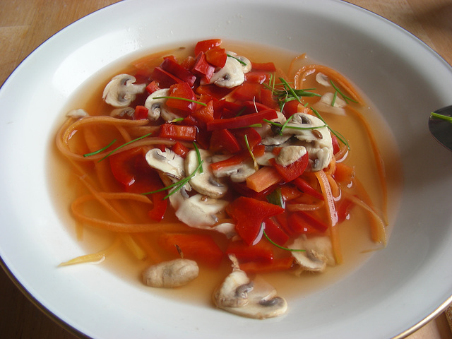 Vegetable soup with caraway.