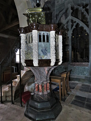 shaldon church, devon, c19-c20, sedding  pulpit 1910