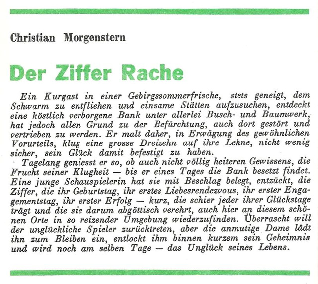 Morgenstern - Der Ziffer Rache