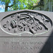 penshurst church, kent (11)c19 slate gravestone of eleanor battyll +1835 and children; sickle and cut rose