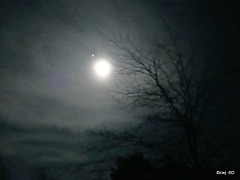 The moon and Jupiter in conjunction this evening...