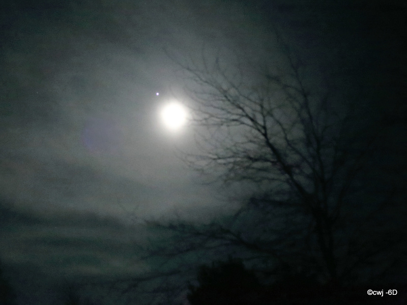 The moon and Jupiter in conjunction this evening...