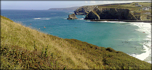 Portreath Beach from Treaga Hill