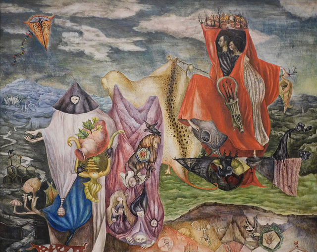 Detail of Chiki Your Country by Leonora Carrington in the Metropolitan Museum of Art, January 2022