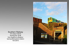 Southern Railway 313215 - Bishopstone - 16.5.2015