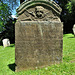 penshurst church, kent (7)c18 gravestone of joseph bassett +1752; cherub, trumpet and nice epitaph