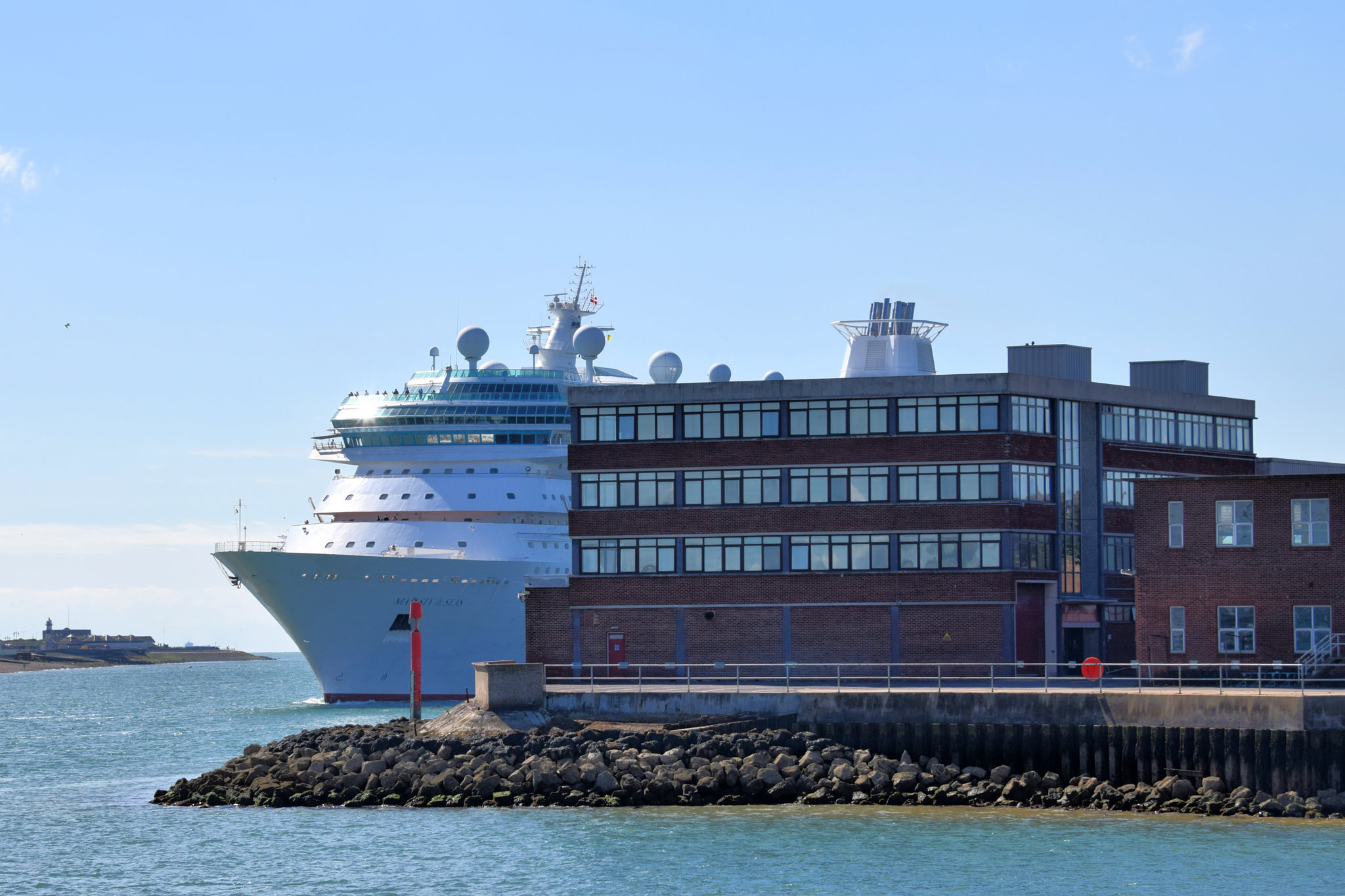 Majesty of the Seas arriving at Portsmouth (1) - 10 July 2020