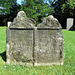 penshurst church, kent (6)c18 gravestone of william lockyer +1736 and wife with arrows and winged hourglass