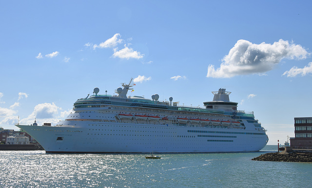 Majesty of the Seas arriving at Portsmouth (2) - 10 July 2020