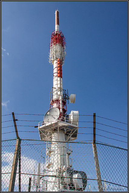 Antennenmast auf dem Mont Saint-Baudille