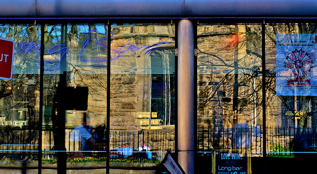 Church and Pub reflected