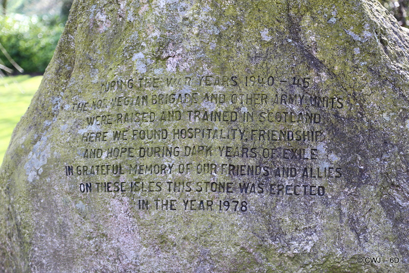 The Norwegian Memorial in Princes Street Garden, acknowledging the hospitality extended to Norwegian exiles training here during WW II