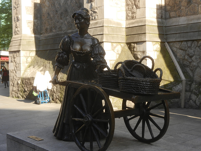 Molly Malone dans une rue de Dublin