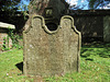 penshurst church, kent (5)skull and cross bones on c18 gravestone of francis gombridge , date perhaps 1727