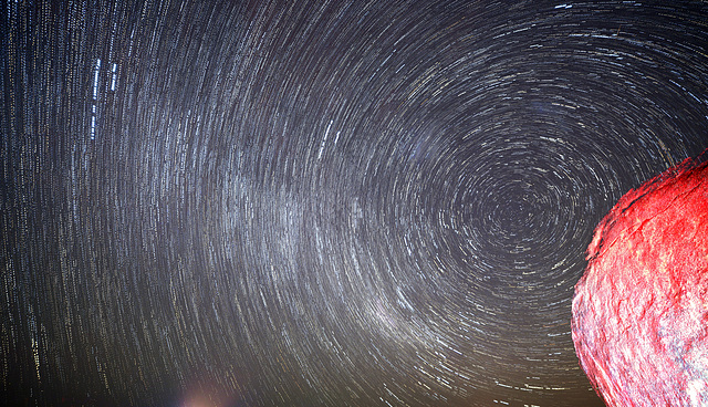 Accidental first star trail.