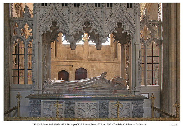 Bishop Durnford's tomb, Chichester Cathedral, 11 2 2019