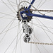 Campagnolo Gran Sport rear derailleur. Domed stay ends and diver's helmet gear cable housing stops are typical features of Johnny Berry frames.