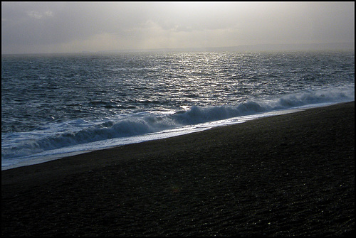 waves on Chesil Beach