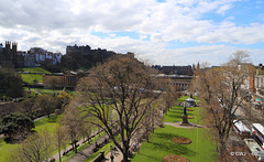 Views from the St Giles Monument in Princes Street The Gardens