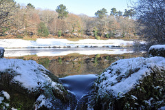 la campagne bretonne sous le givre et la glace