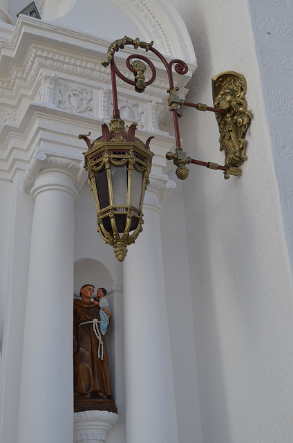 Bolivia, Right Lantern at the Entrance to the Cathedral of Our Lady of Copacabana