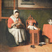 Detail of The Lacemaker by Nicolaes Maes in the Metropolitan Museum of Art, February 2019