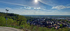 View from Windeck, Weinheim in front, Mannheim to the far left