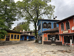 Bright painted walls of Koprivshtitsa.