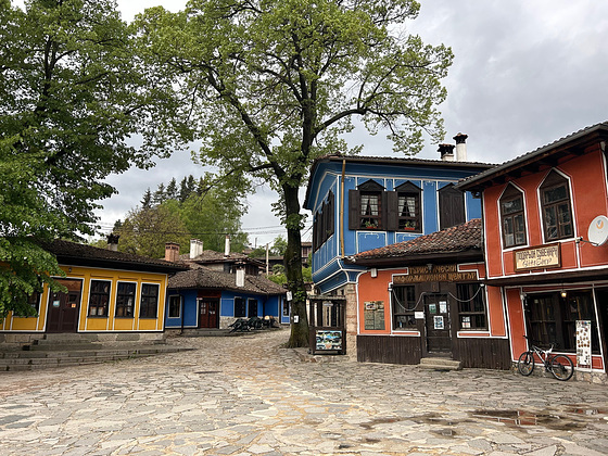 Bright painted walls of Koprivshtitsa.