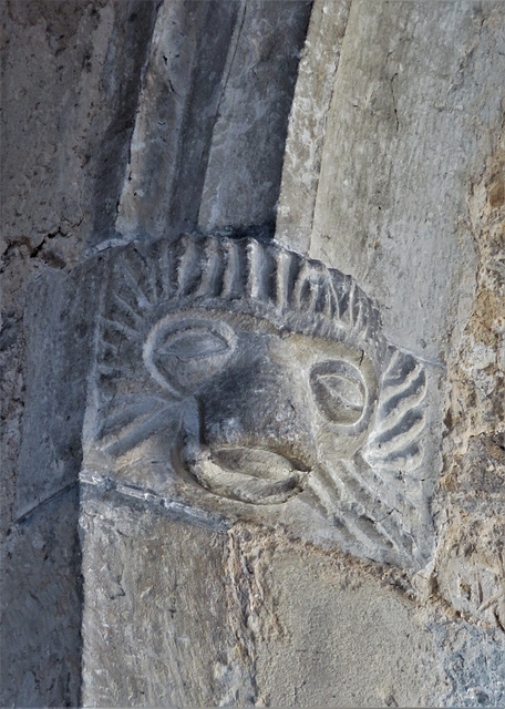 biddenden church, kent  (22)c14 headstop in the north aisle