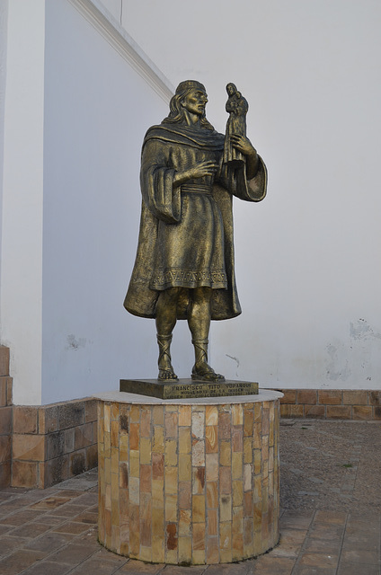 Bolivia, The Cathedral of Our Lady of Copacabana, Monument to Francisco Tito Yupanqui