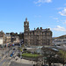 Views from the St Giles Monument in Princes Street - looking east along Princes Street towards hte Balmoral Hotel