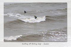 Surfing off Birling Gap, East Sussex - 22.7.2015