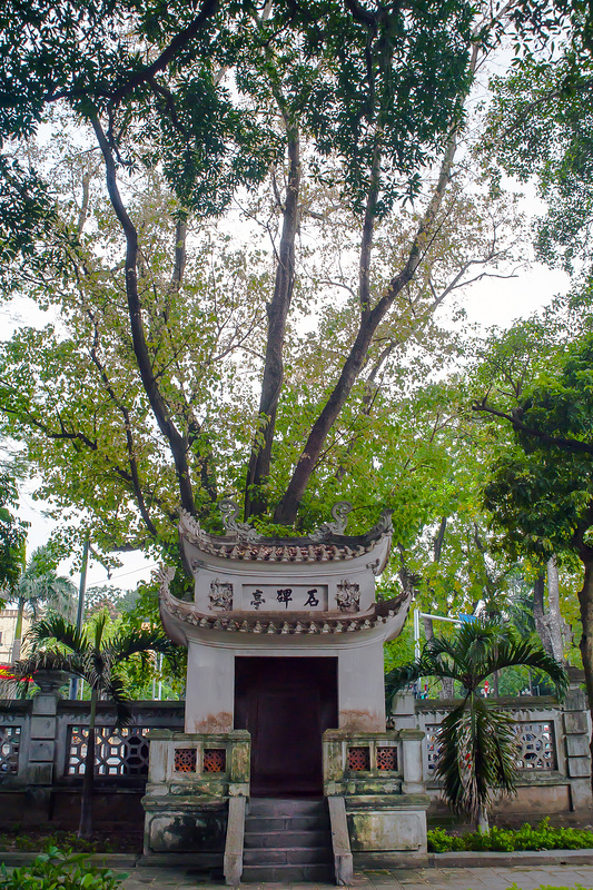 In the courtyard of Quán Thánh Temple