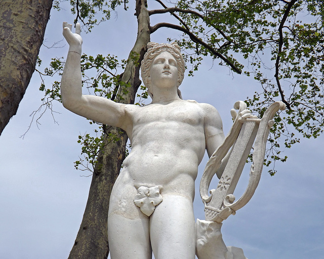 Detail of Apollo with a Lyre in the Gardens of Versailles, June 2013